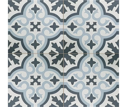 VENICE Sky Blue Black Pre-cut 45x45