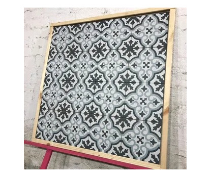VENICE Sky Blue Black Pre-cut 45x45