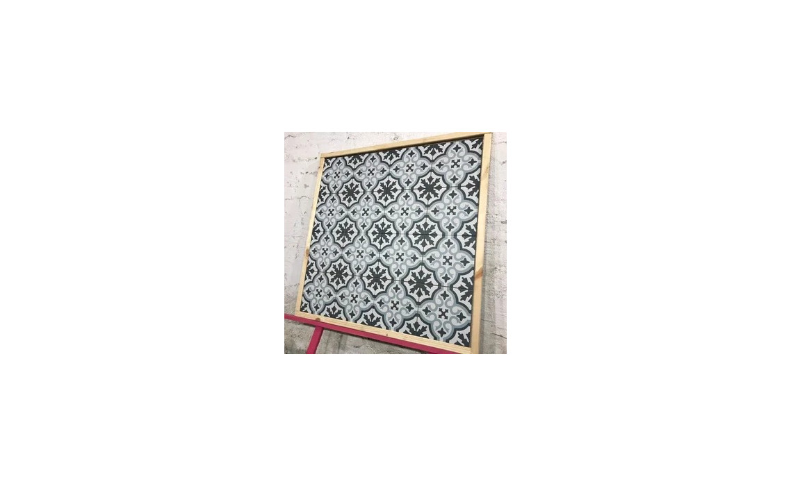 VENICE Sky Blue Black Pre-cut 45x45