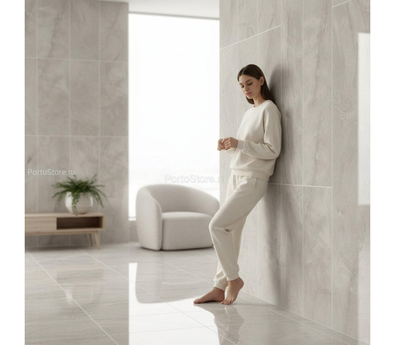 Paloma Light Grey Gloss матовый керамогранит