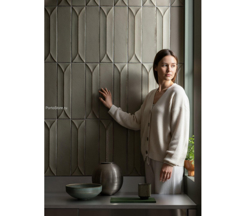 Opera Sage Green Baroque Decor сатинированный керамогранит