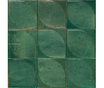 Hoxton Bottle Green Geo глянцевый керамогранит