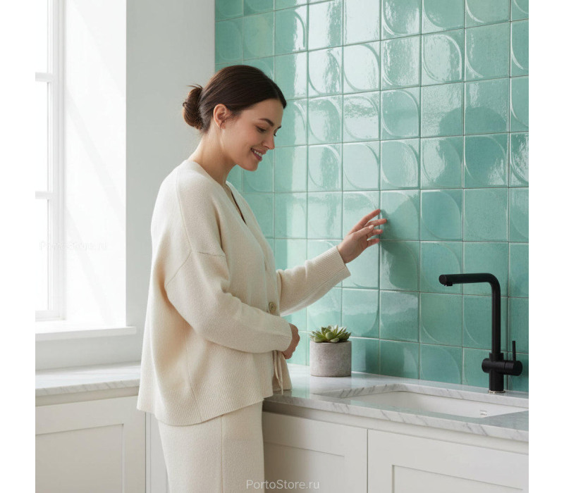 Hoxton Aqua Geo глянцевый керамогранит