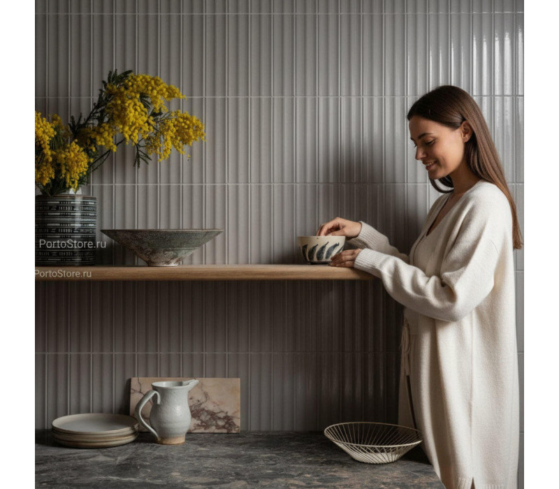 Grafton Light Grey глянцевый керамогранит