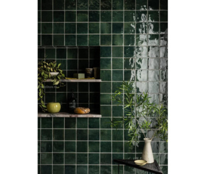 Hoxton Bottle Green Square глянцевый керамогранит