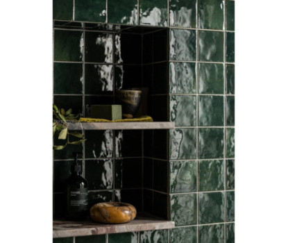 Hoxton Bottle Green Square глянцевый керамогранит
