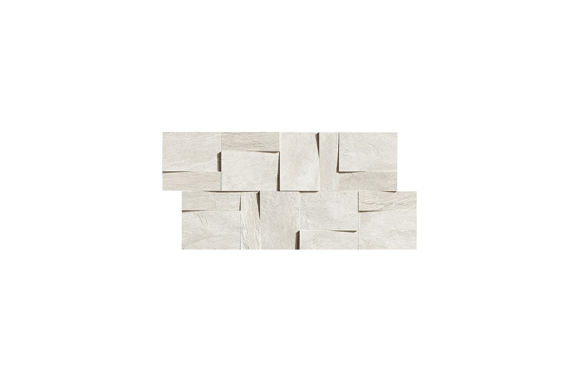 Ardoise Modulo Muretto 3d Blanc 30x30