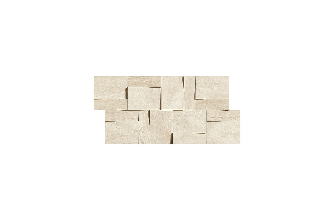 Ardoise Modulo Muretto 3d Ivoire 30x30