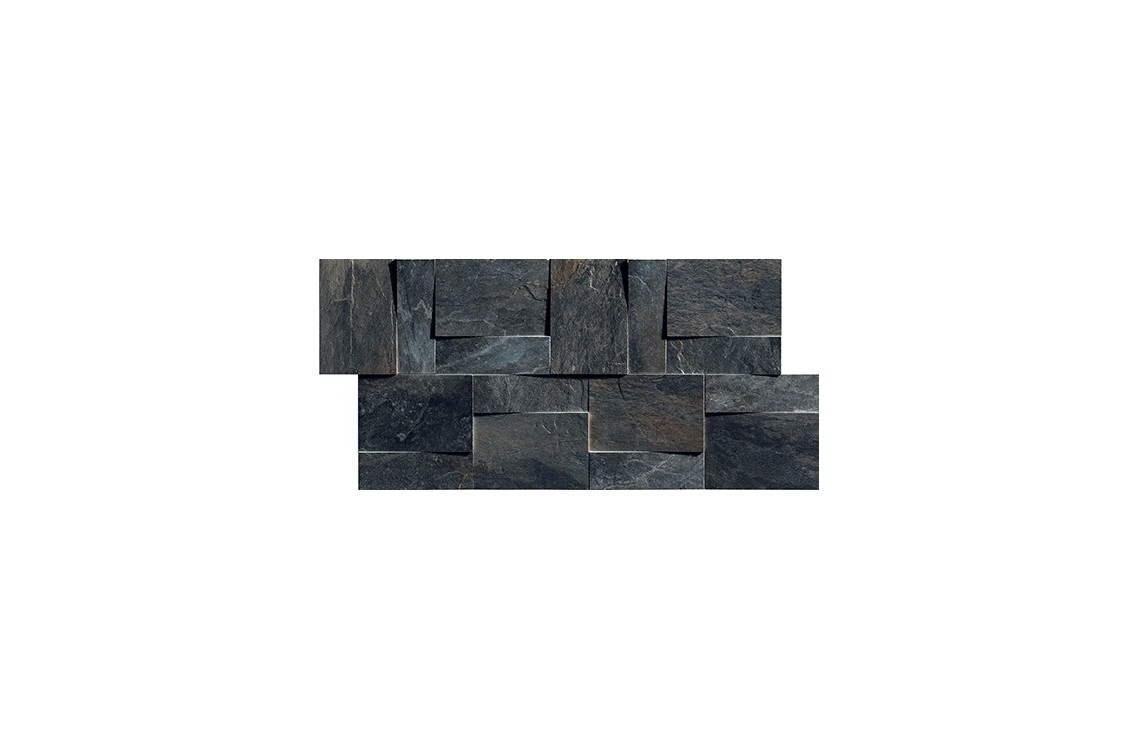 Ardoise Modulo Muretto 3d Noir 30x30